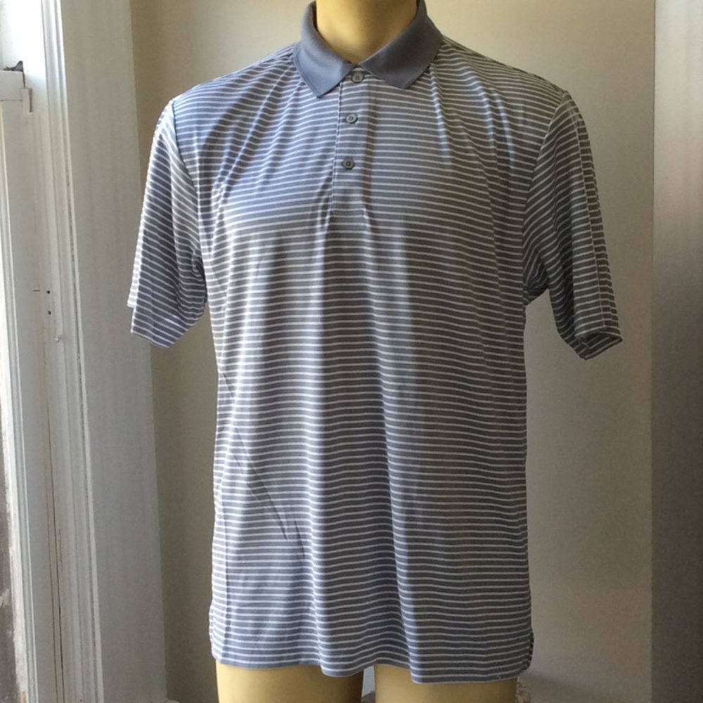 PGA Tour Polo Golf Shirt White/Gray Men’s Size L